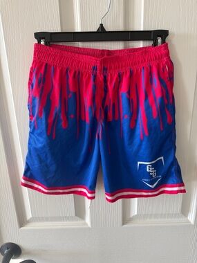 Blue and Pink Kids Athletic Shorts